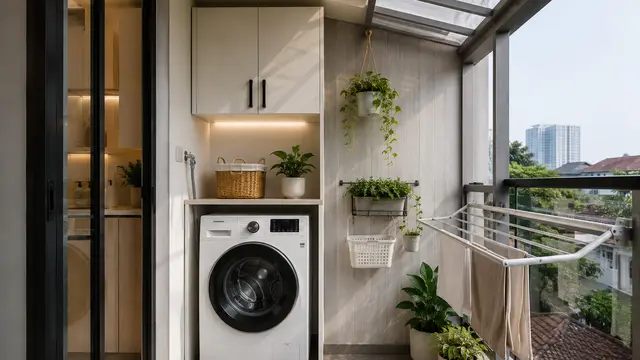 Laundry Room Model Balkon Tertutup