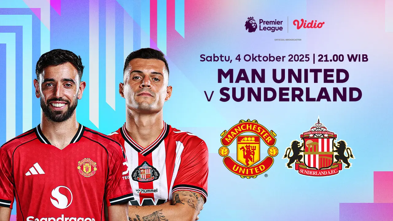 Siaran langsung Man United vs Sunderland eksklusif di Vidio. (dok. vidio.com)