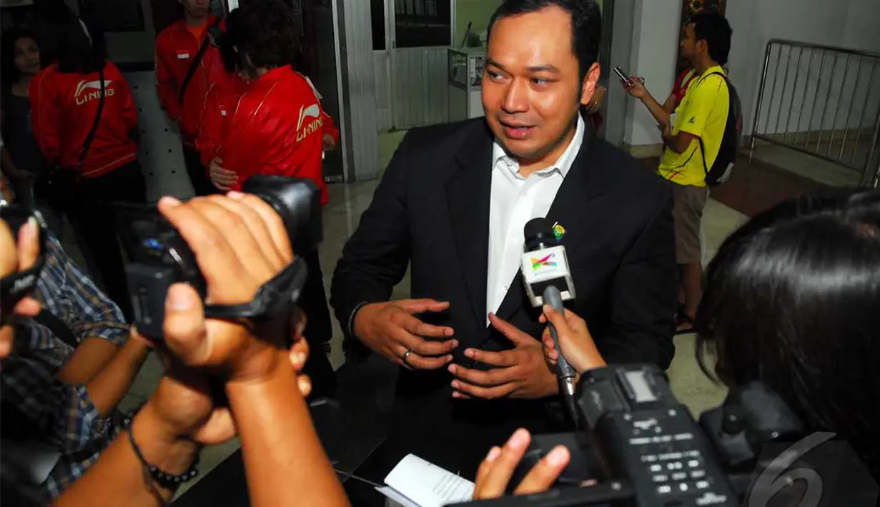 Sekjen PBSI Anton Subowo mengatakan bahwa tim Piala Thomas dan Piala Ubers sudah bermain secara maksimal, Jakarta, Selasa (27/5/2014)(Liputan6.com/Miftahul Hayat).