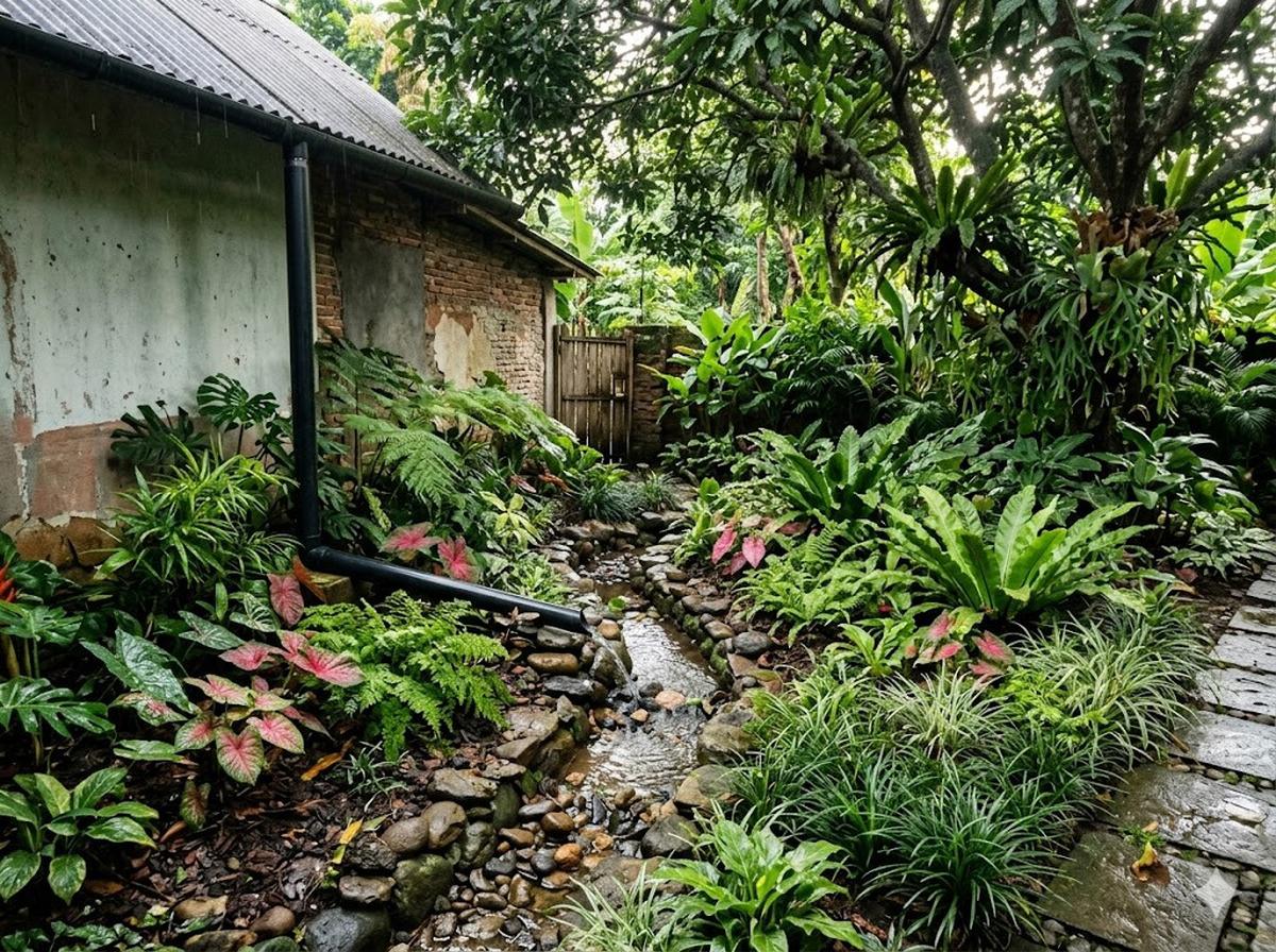 Taman Hujan Teduh di Sudut Halaman