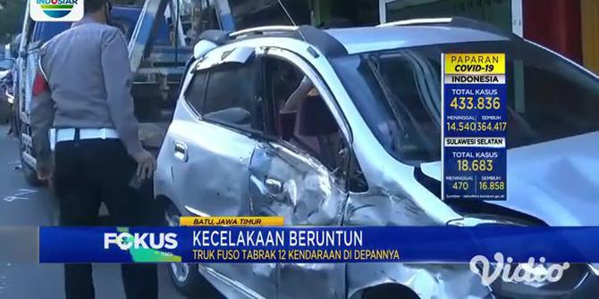 VIDEO: 12 Minibus Terlibat Kecelakaan Akibat Truk Fuso Alami Rem Blong
