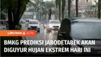 Badan Meteorologi, Klimatologi, dan Geofisika (BMKG) memprediksi wilayah Jabodetabek akan diguyur hujan deras pada 30 Desember 2022 dan akan berlangsung hingga 1 Januari 2023.