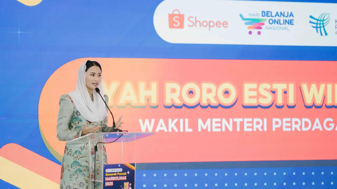 Wakil Menteri Perdagangan (Wamendag) Dyah Roro Esti saat menghadiri gelaran Semarak Harbolnas 2025 di Jakarta. (Istimewa)