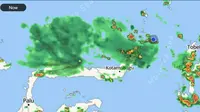 Situs ramalan cuaca Amerika Serikat memprediksi bahwa curah hujan di Manado, Sulawesi Utara akan tetap tinggi hingga 48 jam ke depan.