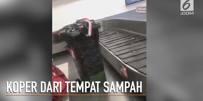 VIDEO: Tong Sampah Jadi Koper, Bikin Heboh Bandara