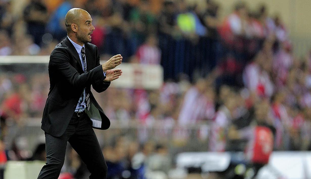 7. Laga melawan Athletic Bilboa pada final Piala Raja menjadi pertandingan perpisahan Josep Guardiola bersama Barcelona. Setelah itu Pep memutuskan untuk cuti dari dunia sepak bola selama satu musim. (AFP/Josep Lago) 