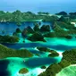 Gugusan pulau-pulau di Raja Ampat | via: leaveyourdailyhell.com