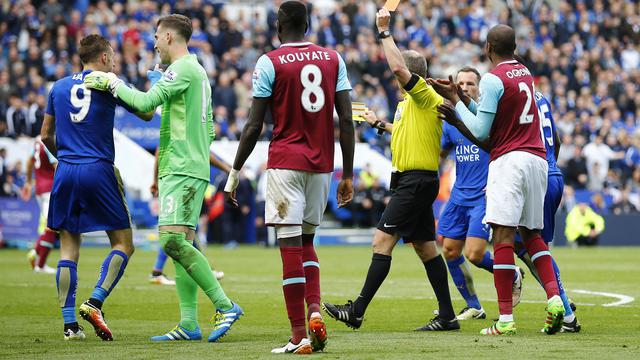 Jamie Vardy Kartu Merah Leicester City Imbangi West Ham United Inggris Bola Com