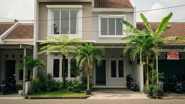 Rumah 2 Lantai Tropis Hemat Biaya