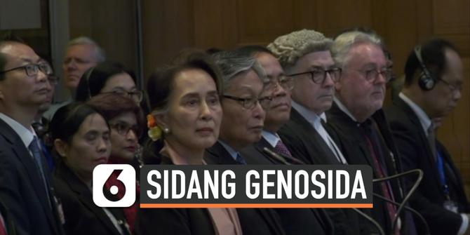 VIDEO: Aung San Suu Kyi Jalani Sidang Genosida Rohingya di PBB