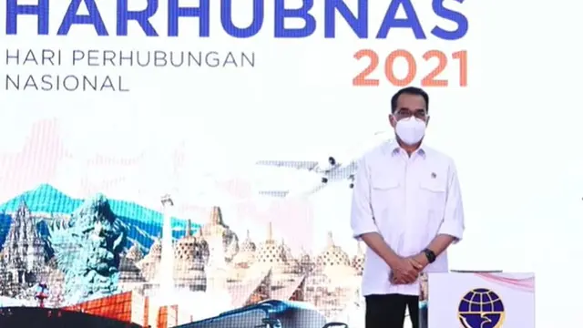 Menteri Perhubungan (Menhub) Budi Karya Sumadi dalam Kick Off Harhubnas 2021, Rabu (1/9/2021).
