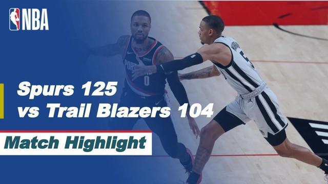 Berita Video Highlights NBA, San Antonio Spurs Bungkam Portland Trail Blazers 125-104 pada Senin (18/1/2021)