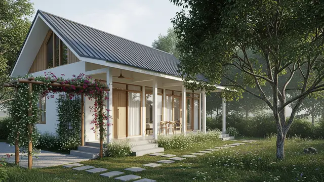 10 Desain Rumah Kampung Gaya Farmhouse Modern yang Adem, Nyaman di Iklim Tropis