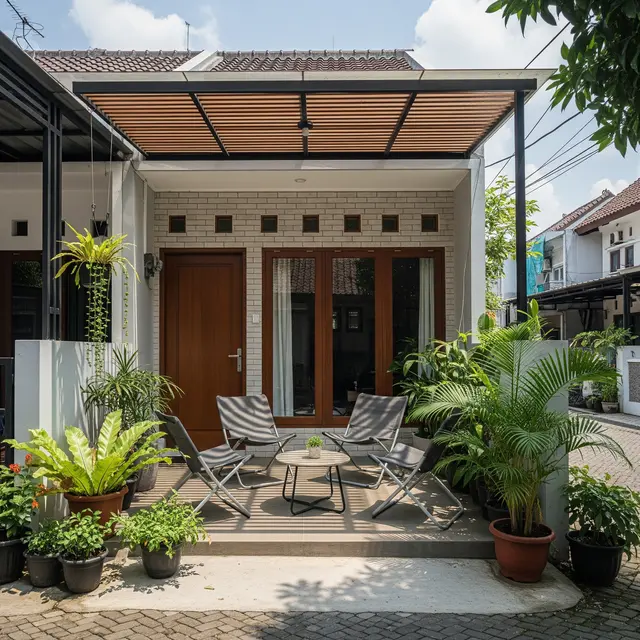9 Desain Teras Kecil Rumah Petak, Maksimalkan Ruang Terbatas Jadi Fungsional