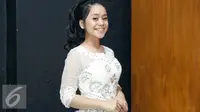 Lesti D'Academy tampil cantik saat syuting video klip lagu Zapin Melayu. [Foto: Faizal Fanani/Liputan6.com]