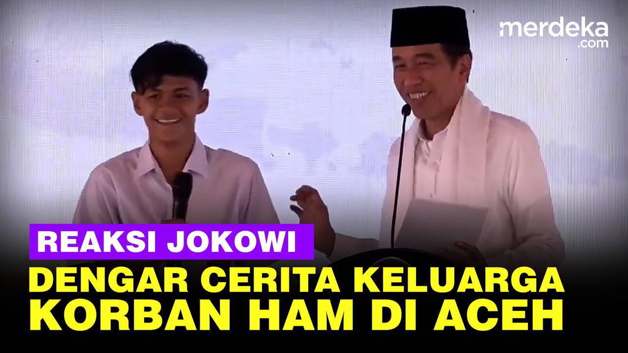 VIDEO: Reaksi Jokowi Saat Dengar Cerita Siswa Keluarga Korban HAM Berat di Aceh