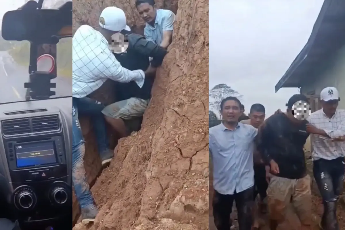 Detik-Detik Polisi Tabrak Motor Pelaku Curanmor di Lampung Barat, Satu Maling Ditangkap Usai Terjun ke Jurang