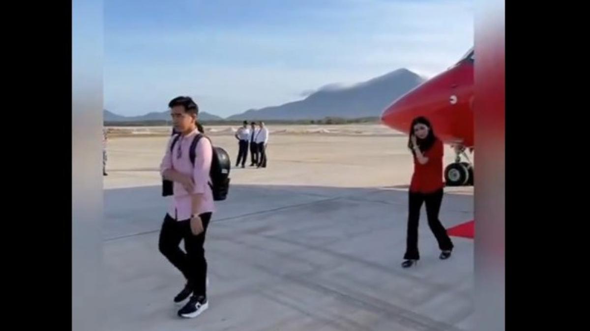 Gibran Rakabuming Lari Turun dari Pesawat Tinggalkan Selvi Ananda, Disebut Mau Bagikan Susu Gratis