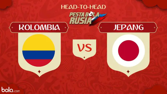 Berikut peta kekuatan dua tim yang akan berlaga di Piala Dunia 2018 antara Kolombia vs Jepang.