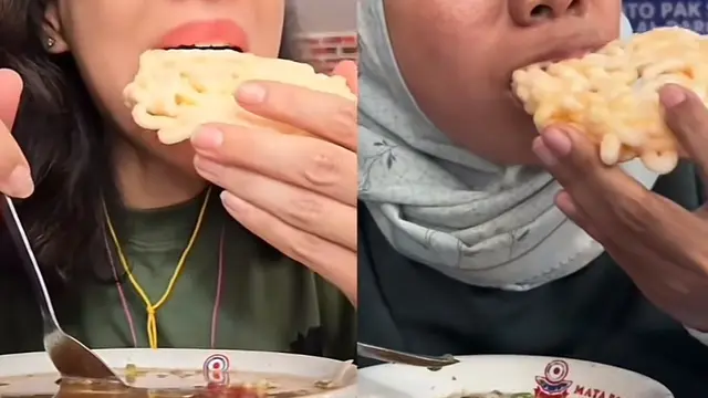Viral Seorang Wanita Tirukan Gaya Dian Sastro Makan Soto, Dipuji Mirip Banget Ekspresinya (credit: TikTok.com/ @ocharosyita).