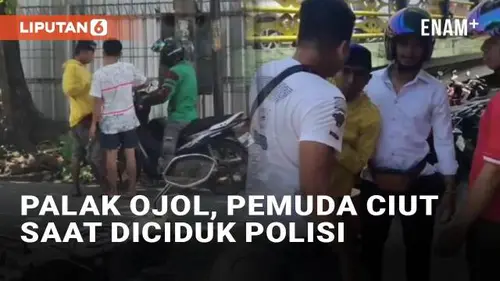 VIDEO: Palak Ojol di Banjarmasin, Pemuda Ciut Saat Diciduk Polisi