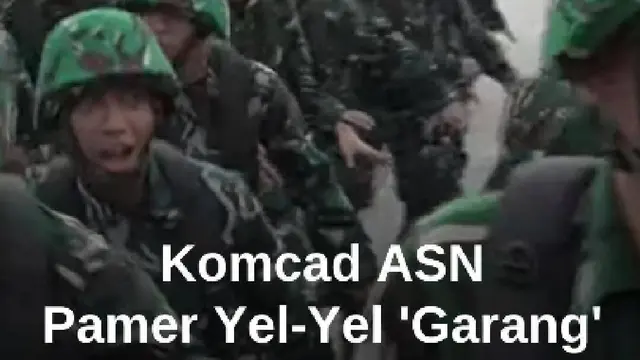 Pakai Seragam Loreng, Momen Komcad ASN 'Garang' Pamer Yel-Yel Depan Jenderal TNI