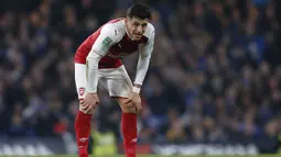 Setelah bermain untuk Barcelona, Alexis Sanchez merapat ke Arsenal namun ia diduga belum menyelesaikan kewajiban membayar pajak untuk pmerintah Spanyol. (AFP/Ian Kington)