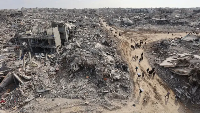 Gencatan Senjata Dimulai, Begini Potret Kawasan Jabalia Gaza Utara