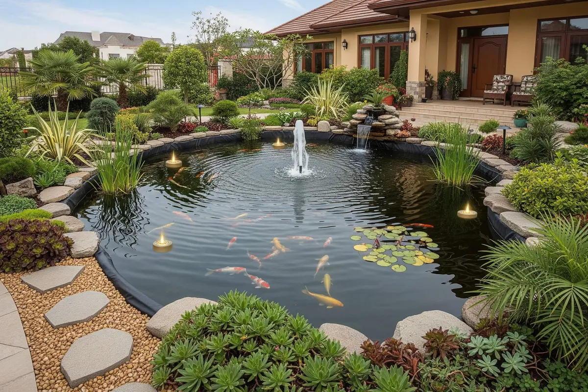 Ide Kolam Ikan Depan Rumah yang Tetap Cantik Saat Musim Kemarau