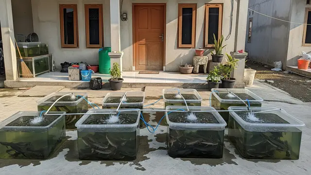 Cara Budidaya Lele di Halaman Full Cor