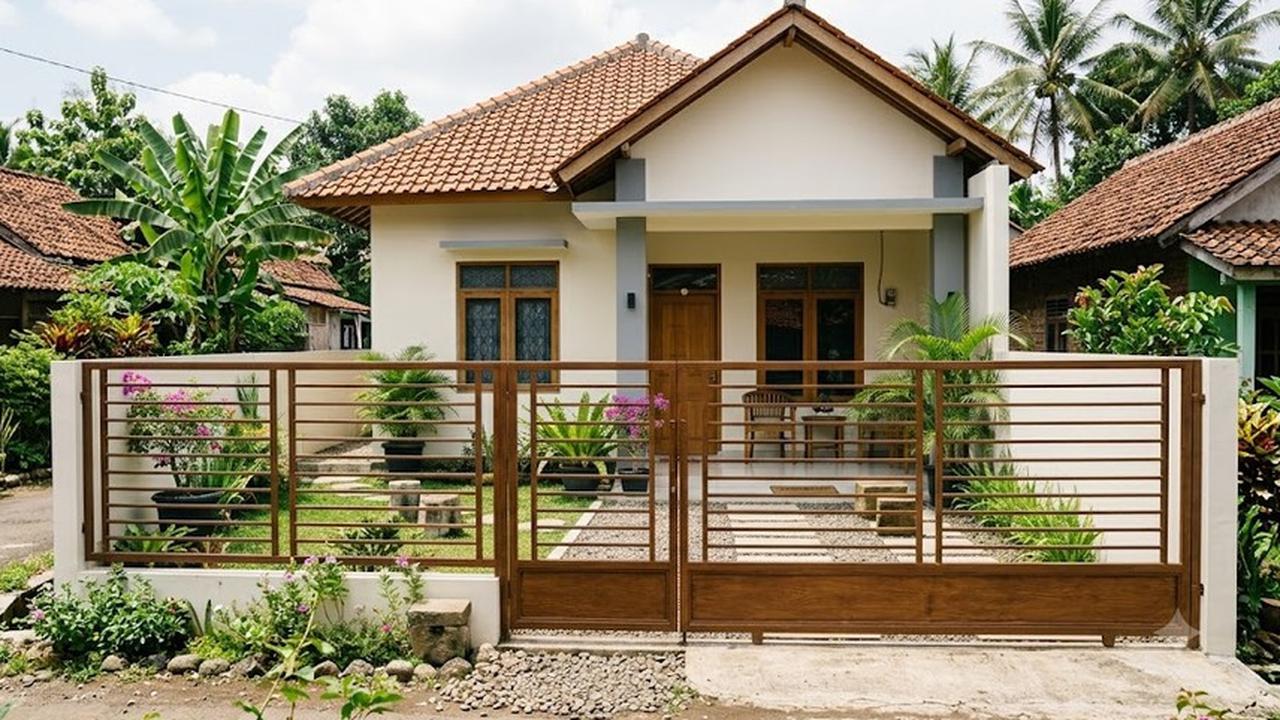Warna Cat Pagar yang Cocok untuk Rumah Minimalis Kampung (AI Generated)