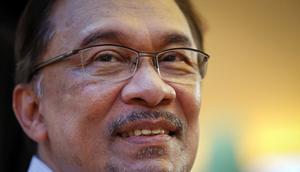Mantan Wakil PM Malaysia Anwar Ibrahim yang saat ini memimpin Parti Keadilan Rakyat (PKR) (AP Photo/Vincent Thian, File)