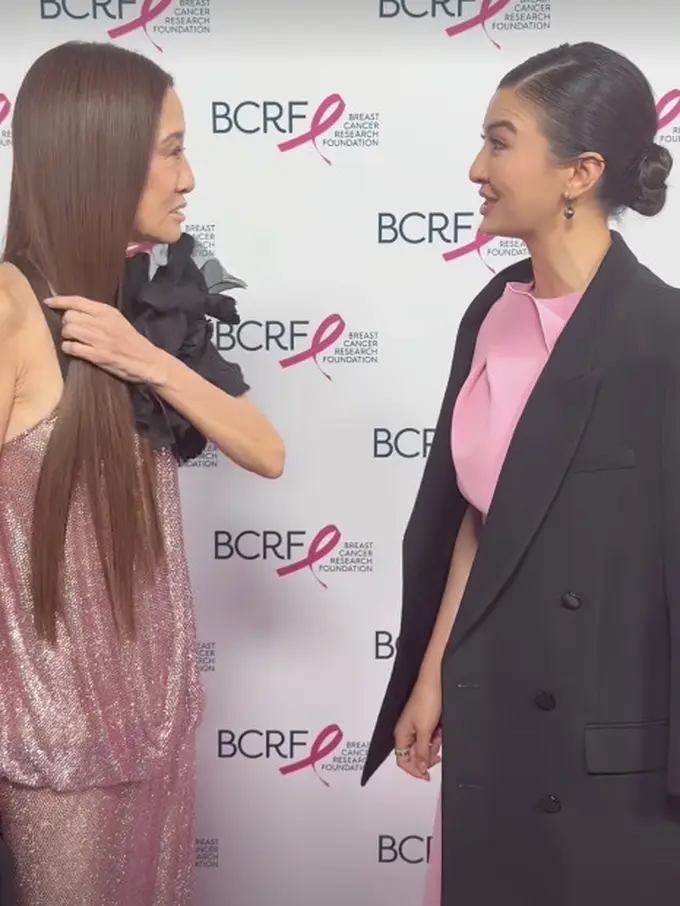 Potret Akrab Raline Shah dengan Vera Wang di Acara Amal Kanker Payudara, Tampil Manis dengan Dress Pink