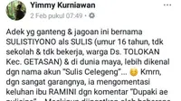 Tangkapan layar postingan Kapolres Salatiga AKBP Yimmy Kurniawan tentang kisahnya minta ditendang. (foto : Liputan6.com / FB / edhie prayitno ige)