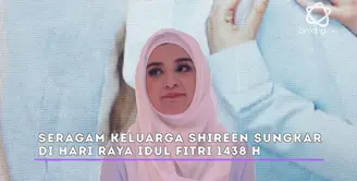 Seragam Keluarga Shireen Sungkar di Hari Raya Idul Fitri 1438 H