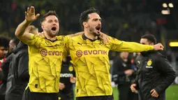 Bermain di markas sendiri, Borussia Dortmund bungkam PSV Eindhoven dua gol tanpa balas. (INA FASSBENDER/AFP)