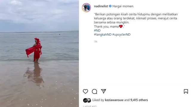 Nadine Chandrawinata (Foto: Instagram/@nadinelist)