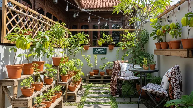 5 Inspirasi Kebun Buah Mini Depan Rumah ala Taman Kafe Rumahan untuk Lahan Sempit