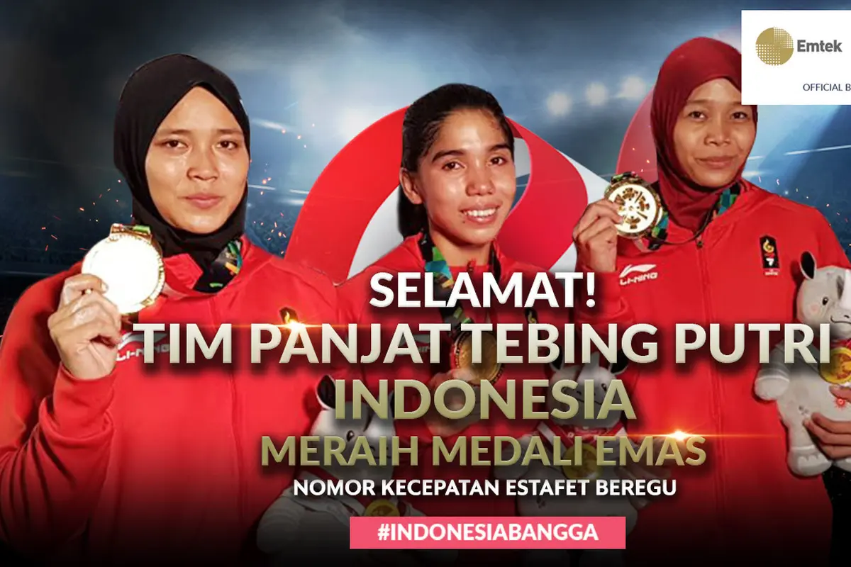 Selamat Meraih Medali Emas Tim Panjat Tebing Putri Indonesia