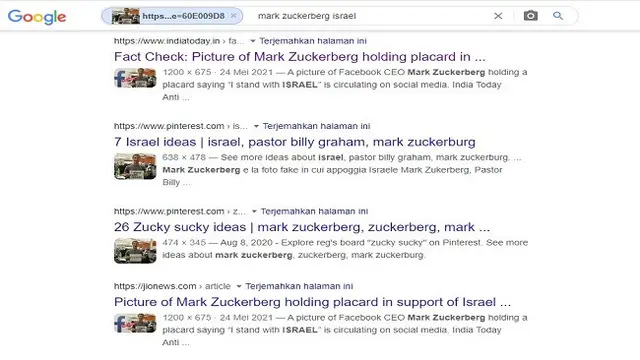 Gambar Tangkapan Layar Penelusuran Foto Menggunakan Google Images.