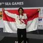 Gagarin Nathaniel berhasil meraih medali emas nomor 100 meter gaya dada putra SEA Games 2017 di National Aquatic Centre, Kuala Lumpur, Jumat (25/8/2017). (PRSI).