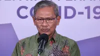 Juru Bicara Pemerintah untuk Penanganan COVID-19 Achmad Yurianto saat konferensi pers Corona di Graha BNPB, Jakarta, Kamis (9/7/2020). (Dok Badan Nasional Penanggulangan Bencana/Fotografer Dume Sinaga)