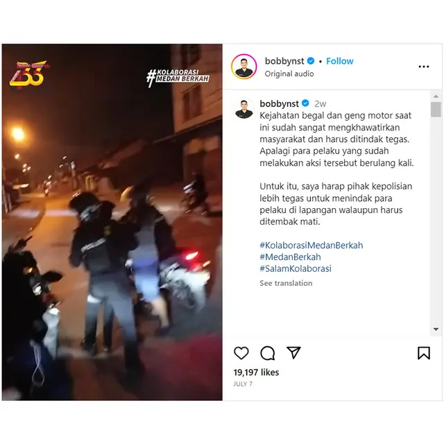 Postingan Bobby Nasution