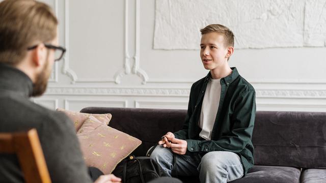 Ilustrasi konsultasi, komunikasi, penguat mental