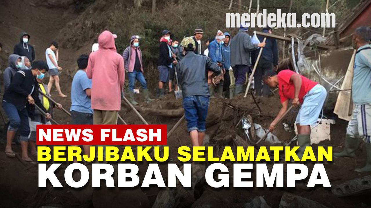 VIDEO: Detik-Detik Menegangkan Petugas dan Warga Evakuasi Korban Gempa di Bali