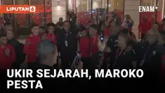 Skuad Maroko berlanjut berpesta di depan hotel bersama para pendukungnya usai memastikan tiket ke semifinal piala dunia 2022. Di semifinal nanti Maroko akan menghadapi tim kuat lainnya Perancis yang menyingkirkan Inggris di perempat final.