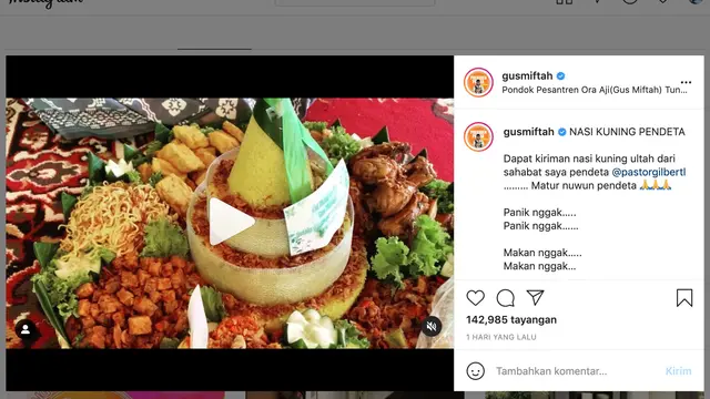 Unggahan Gus Miftah. (Foto: Instagram @gusmiftah)