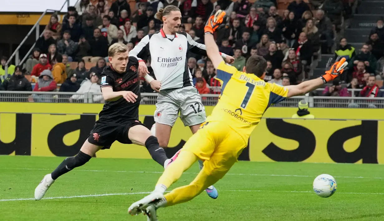 Kontribusi paling menonjol tentu datang dari gol yang ia cetak. Rabiot berhasil memaksimalkan peluang dengan sangat efisien. (AP Photo/Luca Bruno)