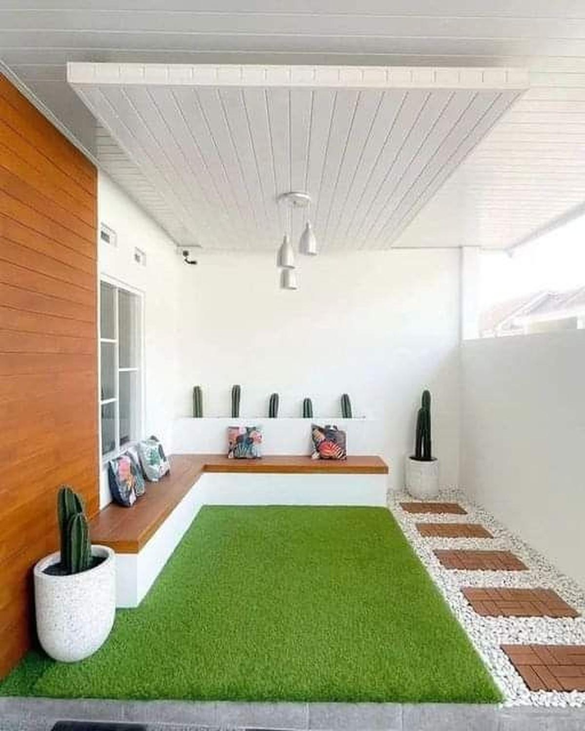 Desain Taman Rumput Sintetis