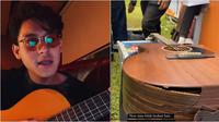 Gitar milik Ardhito Pramono rusak di bagasi pesawat. (Sumber: Instagram/ardhitopramono)